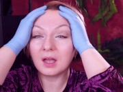 ASMR: I touch my face and teeth with medical gloves 10/16