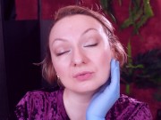 ASMR: I touch my face and teeth with medical gloves 11/16