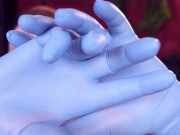 ASMR: I touch my face and teeth with medical gloves 16/16