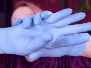 ASMR: I touch my face and teeth with medical gloves 2/16