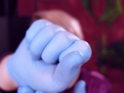 ASMR: I touch my face and teeth with medical gloves 6/16