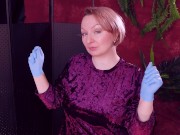 ASMR: I touch my face and teeth with medical gloves 8/16