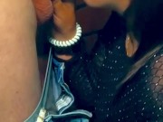 Had to suck my husbands dick in the bars bathroom as I smoked (only fans @oh_bea)