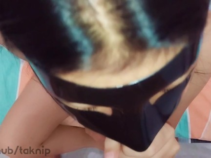 Binor gak tau klo kondom nya di sobek / she didn't know that the condom was broken
