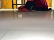 Egyptian Big Ass Curvy Muslim Hot Stepmom Stuck under Bed Then She want Anal fuck from me! 14/16