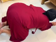 Egyptian Big Ass Curvy Muslim Hot Stepmom Stuck under Bed Then She want Anal fuck from me! 8/16