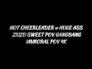 Massive Cock Sandwich, Matt & Dan Pound Cheerleader Zuzu Sweet's Ass! 2/16