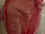 Chubby Girl Getting Soapy in Shower 11/16