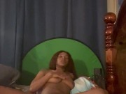 Watch me stretch my little pussy with this 10 inch
