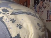 Humping my pillow and playing with a vibrator in a diaper 7/16