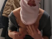 The hot mom was taking off her clothes. Brunette milf pussy hair, big tits, big ass 6/16