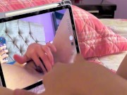 Double view while I'm masturbating (I came hard) 10/16