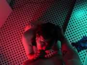 Horny Japanese girl gives you blowjob and swallows his cum in the bathroom of night club 11/16