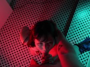 Horny Japanese girl gives you blowjob and swallows his cum in the bathroom of night club 12/16