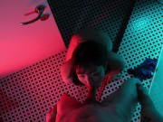 Horny Japanese girl gives you blowjob and swallows his cum in the bathroom of night club 2/16