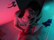 Horny Japanese girl gives you blowjob and swallows his cum in the bathroom of night club 4/16