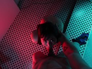 Horny Japanese girl gives you blowjob and swallows his cum in the bathroom of night club 5/16