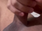 I film my husband jerking off while I play with my pussy behind the camera