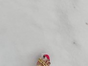 Walking with my stripper heels on in the snow barefoot 6/16