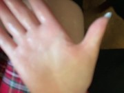 SCHOOLGIRL Handjob again in MATH class under the table and even a bit of footjob. At School. 16/16