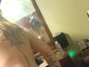 Riding daddy’s cock with anal beads in my tight asshole 11/16