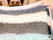 ‘Accidentally’ flashing my big boobs, ass and pubes while I tell you about my blanket 3/16