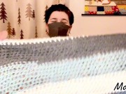 ‘Accidentally’ flashing my big boobs, ass and pubes while I tell you about my blanket 5/16