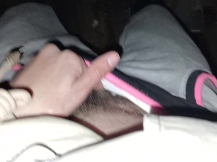 Me and my neighbor are hiding in an abandoned house to masturbate