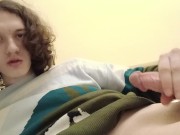 Trans-girl Stesha masturbates her clitoris and ass 15/16