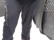 Backyard Pissing in the snow & then cumming into my hand to eat 1/16