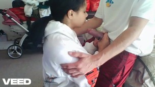 COLLEGE DORM BLOW JOB COSPLAY DICK SUCK AND SWALLOW ROUGH