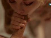 I woke up my neighbor by riding on his dick and made him cum all over my face with my needy mouth 15/16