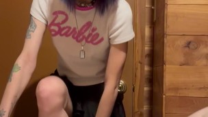 emo slut rides cock & gets creampied