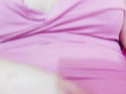 Playing my small pussy and big nipple 15/16