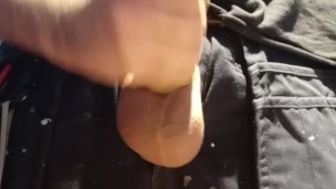 POV cumshot stroking my dick