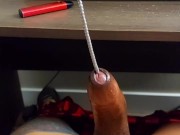 Sounding my cock and prostate 16/16