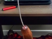 Sounding my cock and prostate 8/16