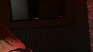 Jumping on my dick with black thong.