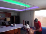 Behind the scenes, schoolgirl model gets horny and ends up fucking with the photographer