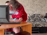 While my cuckold boyfriend is playing Dota, I fuck his best friend behind his back 1/16