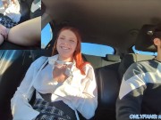 Car sex with my teen stepsister, redhead hot girl, creampie (DIA ITALIANO AMATORIALE) 2/16