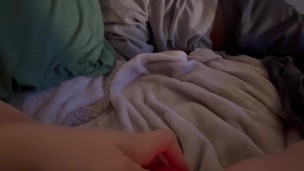 Stepbro pretends he’s not watching me cum- I GET CAUGHT