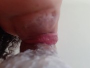 most impressive creampie blowjob on porn hub, pov under the chin big lips cumshot🍌