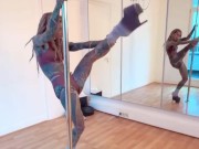 Anuskatzz tattoo Pornstar exotic heels poledance compilation 2024 highheels pole dance striptease 2/16