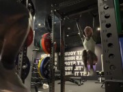 Tattoo model Anuskatzz gym routine 2024 compilation sport bodybuilding fit girl fitnessstudio splits 3/16