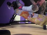 Tattoo model Anuskatzz gym routine 2024 compilation sport bodybuilding fit girl fitnessstudio splits