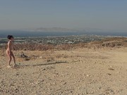 amateur voyeurs hike naked & get a blowjob with huge cumshot - little arden 14/16