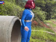 Fallout Cosplay - Redhead Dweller of Shelter 33 Rough Fucks with Stranger till Facial 1/16