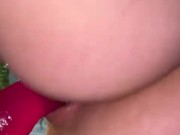 HORNY GIRL AFTER GYM SOLO DILDO RIDE /HUGE SQUIRT 9/16