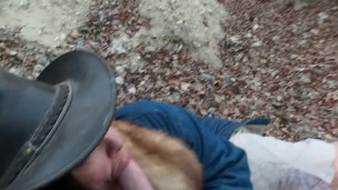 Farmers wife thirsty for cock in the mouth.